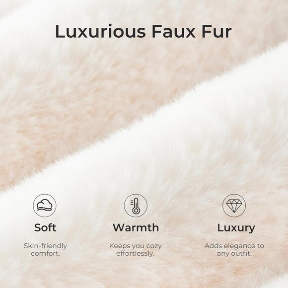 ⚡Women's White Fuzzy Scuff Slippers Soft Comfy Memory Foam Non Slip House Shoes - Picture 3 of 6